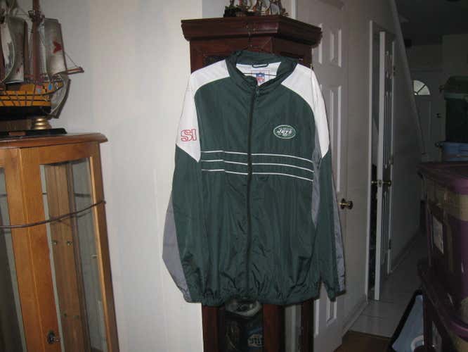 NY JETS WINDBREAKER  JACKET(L)EMBRIODED!