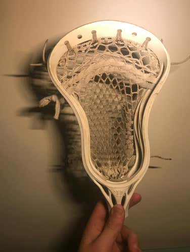 White Warrior Evo 4 Strung With Dirty Mesh And Light Dirty Head