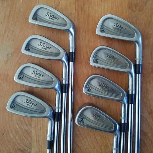 Titleist DCI 990 Iron Set 3-PW Stiff Flex Steel Dynamic Gold S300 Shafts Right Handed!
