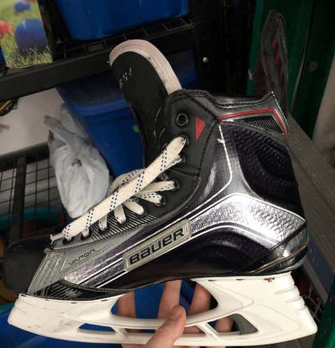 BAUER VAPOR 1X PRO STOCK RETURN *Custom Tongues & Eyelids*  (Emerson Clark Toronto Marlies)
