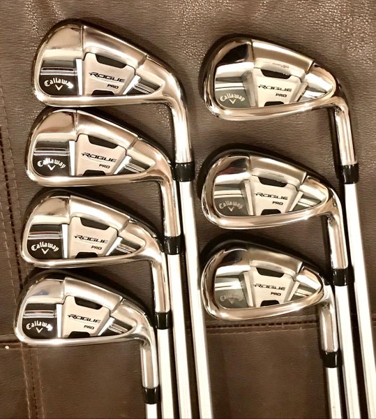 Callaway Rogue Pro Iron Set, 4-PW, Custom KBS Tour Satin Steel Shafts, Still Flex MINT!