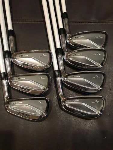 Mizuno MP-64 Iron Set 4-PW, Custom KBS Tour White 120 Shafts, Stiff