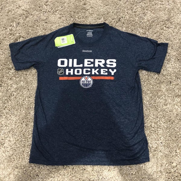 Brand New Edmonton Oilers NHL Reebok Speedwick Play Dry T Shirt Large