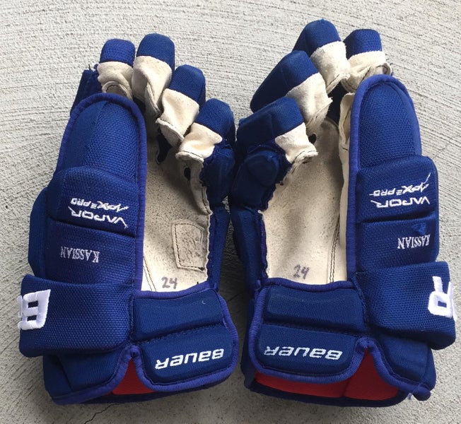 14” Bauer APX2 Pro Gloves - Zack Kassian - Canucks Blue