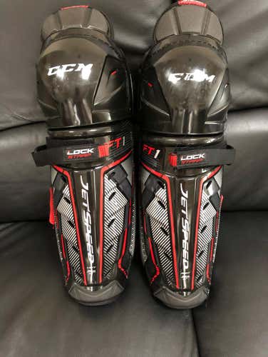 Like New CCM Jetspeed FT1 Shin Pads 14”