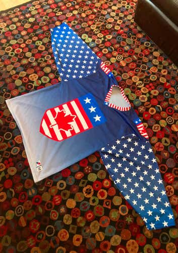 BUNDLE (SOLD) Stars & Stripes Box Jersey, 3D NE Shorts