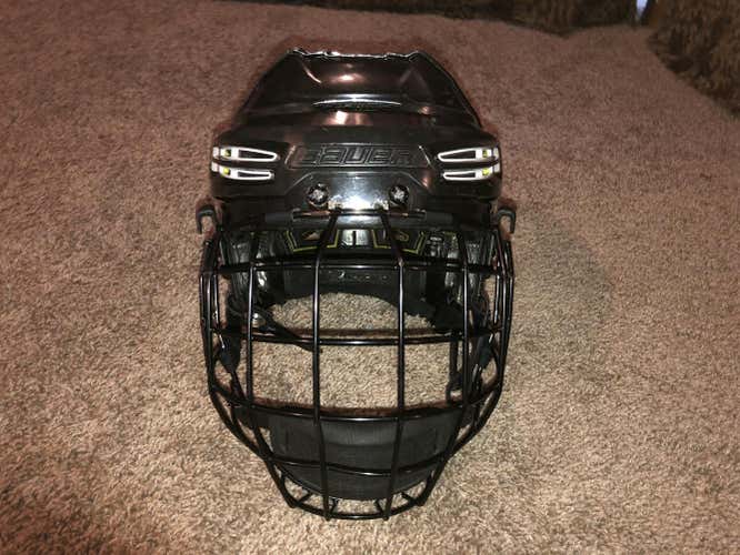 Prostock Providence College Bauer Black and White Re-Akt 100 Helmet with Black Cage