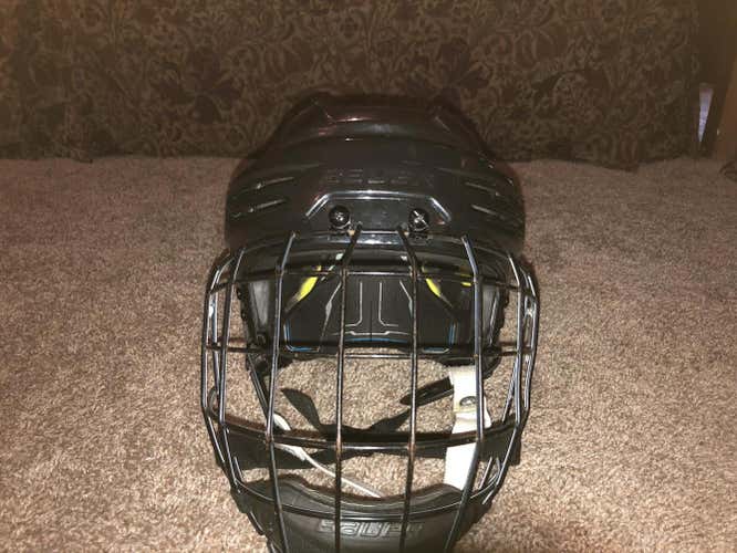 New Black Bauer Re-Akt 200 Helmet With Oreo Cage