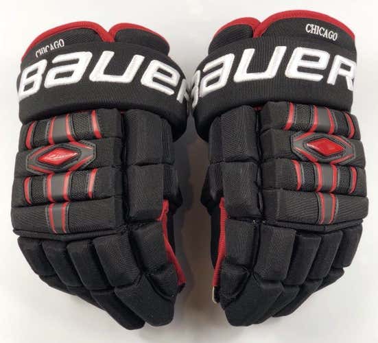 Pro Stock Pro Return 14” Bauer Nexus 1000 Gloves Chicago Blackhawks