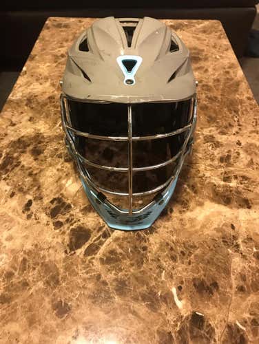 Matte Grey Light Blue Chin Chrome Cage