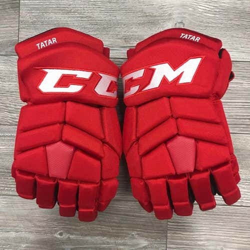 NEW! CCM TACKS DETROIT RED WINGS NHL PRO STOCK HOCKEY GLOVES 14" TOMAS TATAR