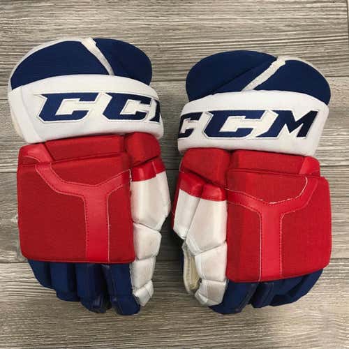 NEW! CCM HG50PP HARTFORD WOLF PACK PRO STOCK RETURN HOCKEY GLOVES 15" RANGERS SB