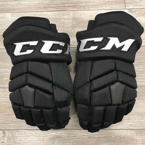 NEW! CCM TACKS ANAHEIM DUCKS NHL PRO STOCK RETURN HOCKEY PLAYER GLOVES 15" BLACK
