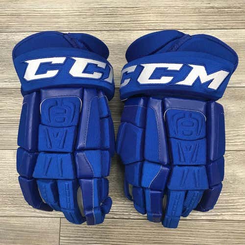 NEW! CCM CL NIAGARA WHALERS PRO STOCK RETURN HOCKEY PLAYER GLOVES 15" BLUE