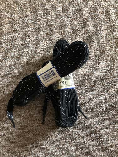 Black Waxed Hockey Laces ( Combo Pack)