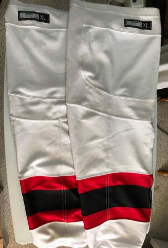 New Jersey Devils Pro Stock Reebok Edge Hockey Socks - XL