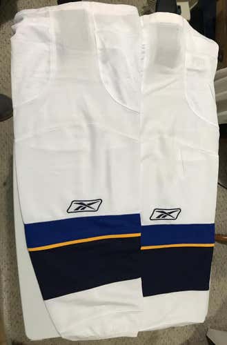 St. Louis Blues Away White Reebok Adult One Size Hockey Socks