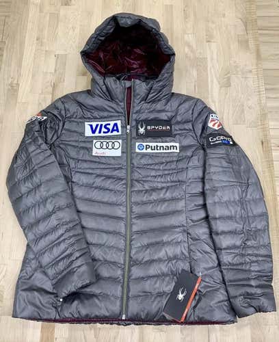 NEW 2017 US SKI TEAM USST SPYDER WOMAN’S XL DOWN  JACKET