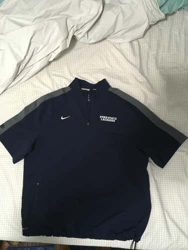New Nike Penn State Lacrosse  1/4 zip dri fit Pullover Nittany Lions