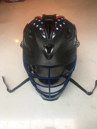 Brady Bunch Blue Chrome Face Mask Cascade Helmet