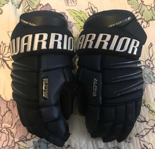Warrior Alpha QX Navy Blue Gloves 15”