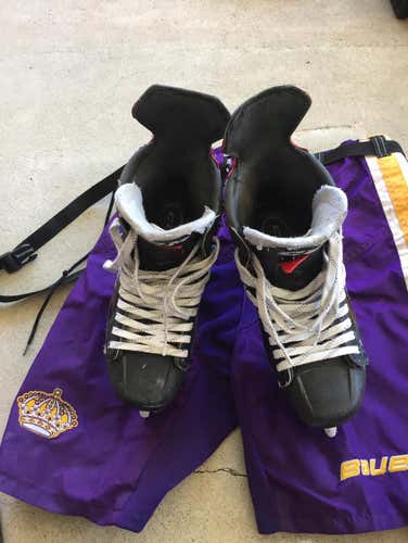 Used Top Of The Line Pro Stock CCM Skates + Free Retro Kings Pant Shell