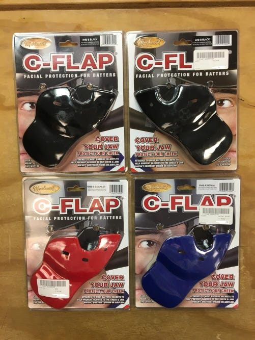 New Baseball Batter's Helmet C-Flap Jaw Protector (All Colours)