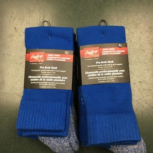 (6 pairs) New Rawlings Royal Blue Pro Arch Baseball Socks