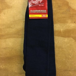(6-pack) New Rawlings Navy Blue All Purpose Socks