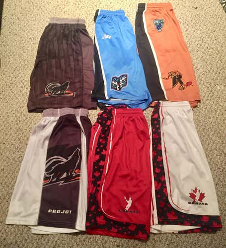 Game worn shorts (Team Canada/MLL/NLL)-50 each