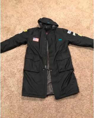 New Under Armour U.S. Ski Team Winter Trenchcoat Small Sponsors