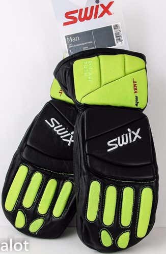 SWIX Davos Alpine Racing Mitts Black/Green Size: Med  NEW