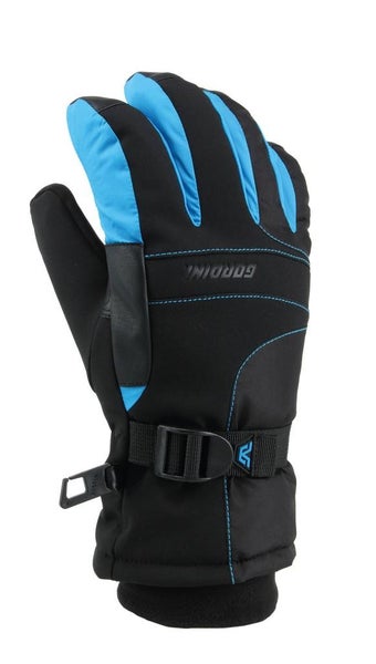 JUNIOR KIDS GORDINI AQUABLOC 3 SKI SNOWBOARD WINTER SNOW GLOVES BLACK/BLUE SMALL