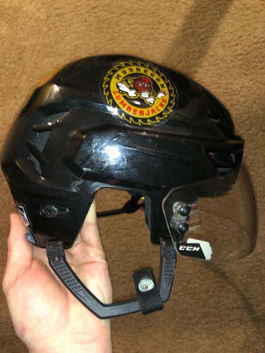 USHL CCM Sr. Medium Resistance Black Helmet With Half shield