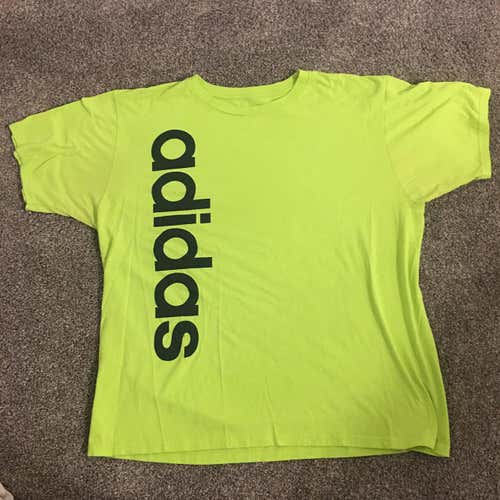 Adidas Neon Green T-Shirt - X-Large