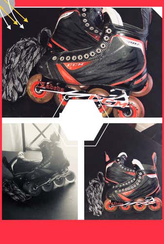 CCM RBZ 80 (barely Used) Roller Hockey Skates - In-line Inline Indoor New Laces