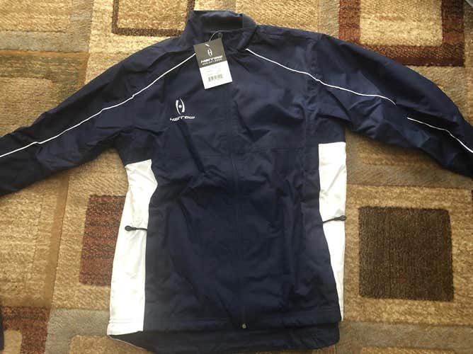 Elite Warm Up Jacket (Harrow), Blue/Wht Lined, YL