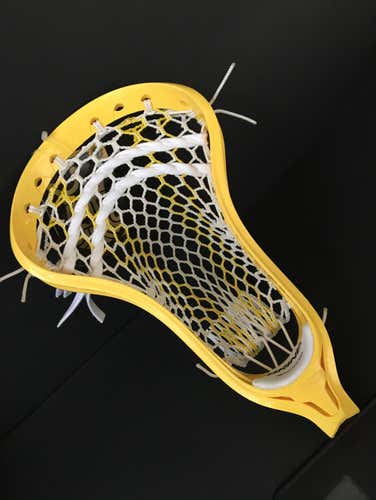 BRAND NEW Brine Clutch HS w/ Striker Memory Mesh - Factory Yellow Lacrosse Head