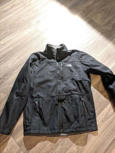 Boys North face Jacket Black Soft Shell XL extra large