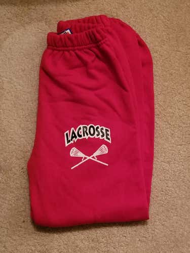 Red Lacrosse Sweatpants (Youth Medium)