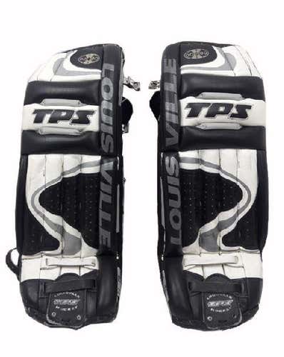 Louisville TPS Xhale Goalie Leg Pads - 31 Inch - Black/White/Gray - USED