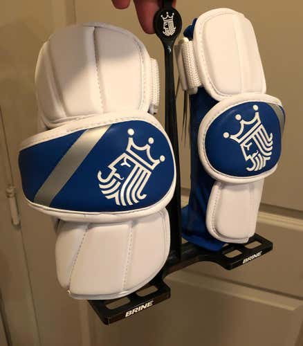 Brine King V Arm Pads, New, White Royal Blue