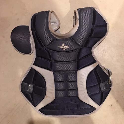 All-Star Ultra Cool Navy/Gray Chest Protector CP28PRO Senior/Adult (16")