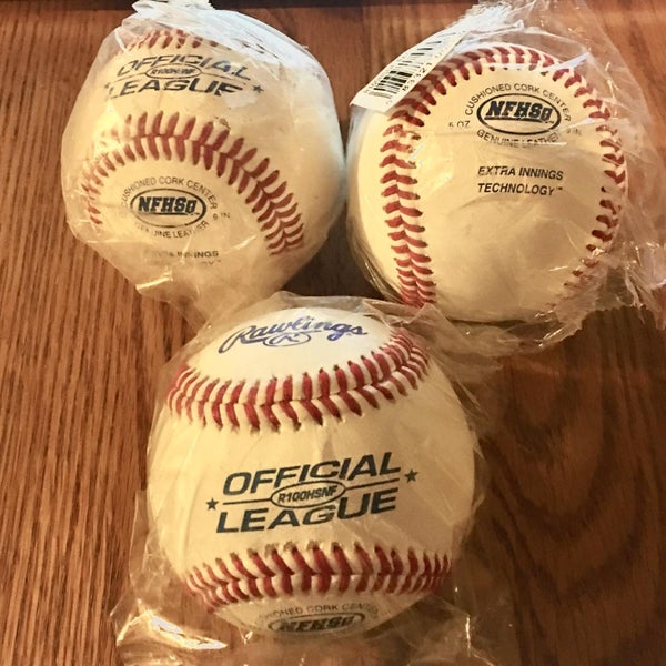 NEW Rawlings Official League NFHS Baseballs (3 Balls) R100HSNF