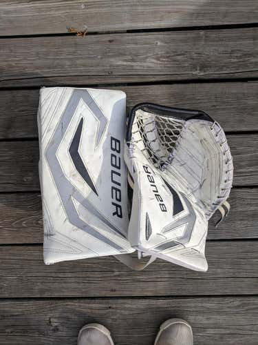 Bauer Total One Pro Goalie Glove & Blocker - JRZ Made in Canada