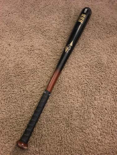 Wood Bamboo Bat 32 Inches Good Condition With Lizard Skin Bat Grip