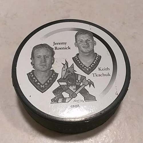 Phoenix Coyotes "Photo" Puck, Roenick, Tkachuk