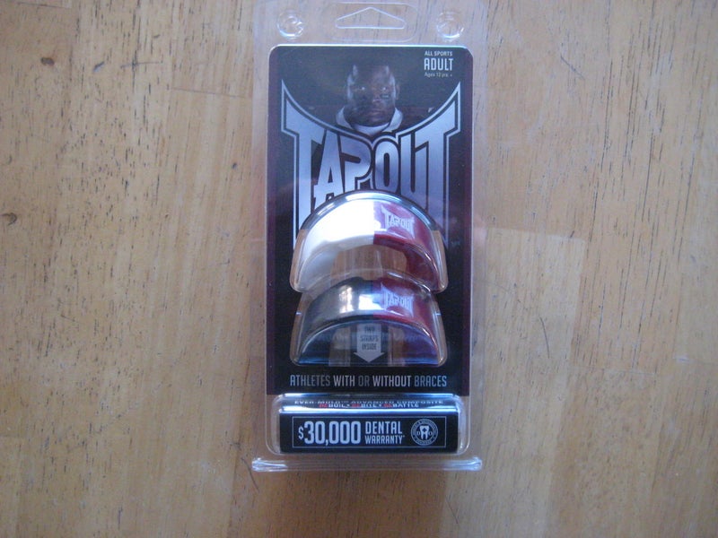 Tapout 2 pack mouthpieces adult maroon white black NEW