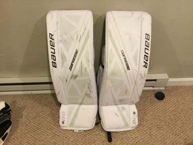 BAUER S170 MEDIUM PADS WITH STRECH TOE TIES PRICE DROP