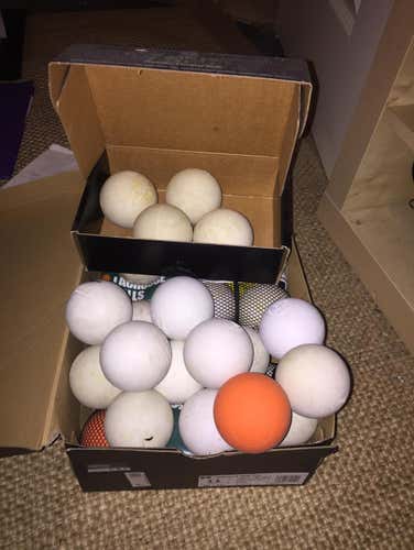 40 New Lacrosse Balls Plus 4 Slightly Used Mint Balls
